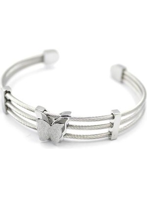 ModaSize Kelebek Bilezik - Gümüş