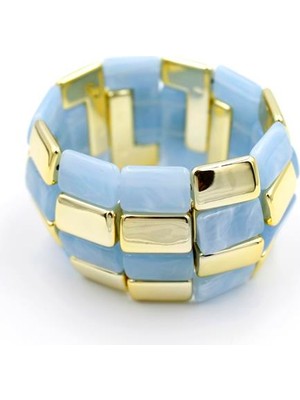 ModaSize Lastikli Taşlı Bilezik - Mavi