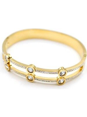 ModaSize Taşlı Bilezik - Altın