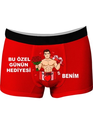 Onudabunuda Baskılı Erkek Boxer Sevgililer Günü Tamalı Paket Desenli Komik Eğlenceli Mizahi Esprili Pamuklu Likralı Rahat Kesim