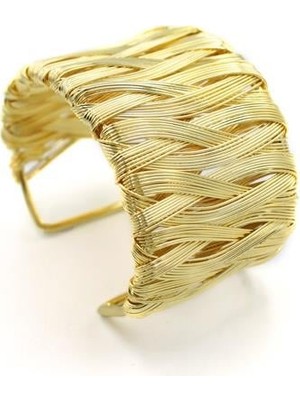 ModaSize Plaka Bilezik - Altın