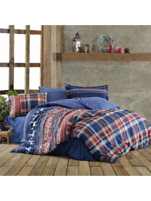 Vionetta Pamuklu Geyikli Lastikli Çarşaflı 2 Yastıklı Tek Kişilik Nevresim Takımı