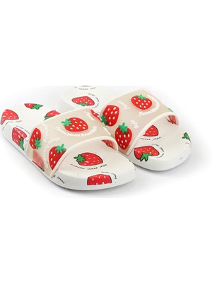 Gezer 13307 Çilek Desenli Yazlık Kız Çocuk Terlik