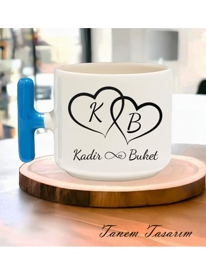 Tanem Kişiselleştirilebilir Bardak Kahve Çay Fincanı Hediye Sevgili Günü 021 - T Kulp Kupa