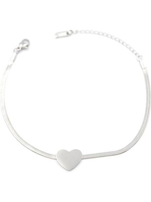 ModaSize Kalp Bileklik - Gümüş