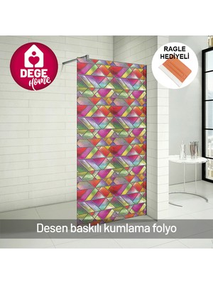 Dege Home Vitray Desenli Buzlu Cam Folyosu. Duşakabin, Mutfak, Banyo, Ofis Camı. Desen No: 11007