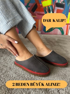 Kadın Sessiz Taban Yumuşak ve Hafif Örgü Desenli Peluş Ev Terliği