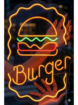 Neonled Burger Figür (33X50CM)