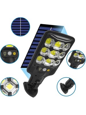 Karahanbey HS-8037B Solar 9 Cob Ledli Hareket Sensörlü Sokak Lambası