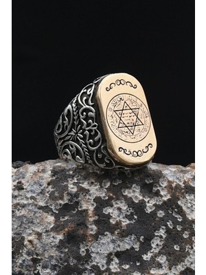 Prestige Gümüş 925 Ayar Gümüş Yüzük Hz. Süleyman Mührü 902530