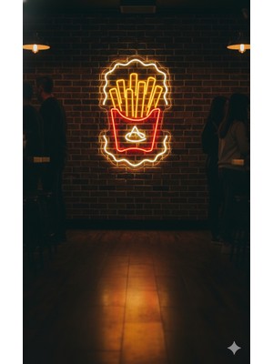 Neonled Kızarmış Patates Figür (31X50CM)