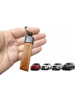 Stilix Garage Nissan Uyumlu Suni Deri Anahtarlık – Şık Tasarım, Dayanıklı Kullanım Kahverengi 1 Adet