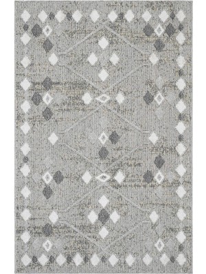 Cool Halı Adora Gri Pamuklu Halı Yumuşak Dokulu Kabartmalı Ince Modern %100 Pamuk Ev Oturma Odası Salon Halısı