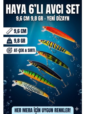 FB Cup 6'lı Süper Set: 9.6cm 9.8gr Sığ Su Avcısı Rapala