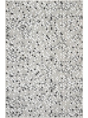 Cool Halı Adora Gri Damalı Halı Pamuk Taban Kabartmalı Dört Mevsim Pamuklu Ev Oda Oturma Odası Salon Halısı