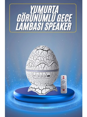 Narnuga Bluetooth Hoparlör Dinozor Yumurtası Gece Masa Lambası Projektör