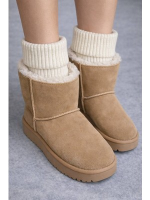 Perili Yün Bot Çorabı