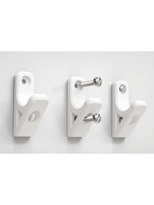 Sora Design 3'lü Duvara Monte Güçlü Askı Kancası – Metal Vidalı Sabit Dayanıklı Duvar Askılığı