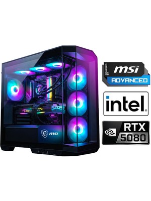 Xaser Velox X710 I9 14900KF 64GB Ddr5 Ram 2tb M.2 Nvme SSD 16GB RTX5080 Sıvı Soğutmalı Msı Oyuncu Oem Paket