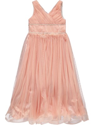 Civil Girls Kız Çocuk Tüllü Abiye 6-14 Yaş Pudra