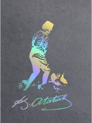 Sticker Usta Hologramlı Janjanlı Kocatepe ve Atatürk Imza Sticker 02524