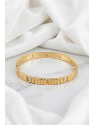 Royaleks cc Taşlı Bilezik - Altın