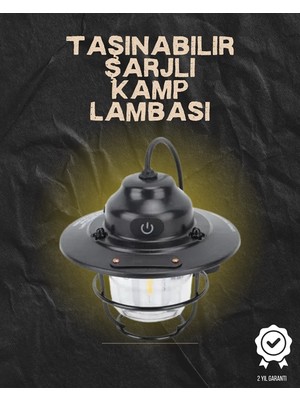 Narnuga Kamp ve Bahçe Için Retro LED Fener – Sıcak Işık, Uzun Ömürlü Batarya