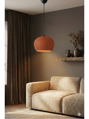 Decory Elysium Kiremit Modern Dokulu, Pinterest Tarzı Özel Tasarım Tekli Sarkıt Avize (Bioplastik) E27