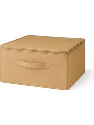 Luxway Home Bej 2'li Set Çok Amaçlı Baza ve Dolap Içi Düzenleyici Kutu Hurç 35X42X23 cm