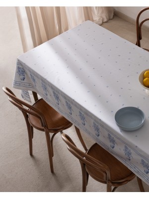 Madame Coco Carel Pamuklu Masa Örtüsü - Mavi - 160X200 cm