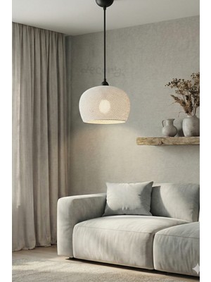 Decory Elysium Mermer Görünümlü, Pinterest Tarzı Özel Tasarım Tekli Sarkıt Avize (Bioplastik) E27