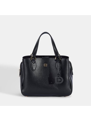 Desa Kadın Siyah D Logolu Deri El Çantası