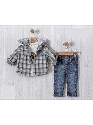 Lamato Baby BAYRAMLIK BASKILI TİŞÖRTL GÖMLEKli TAKIM