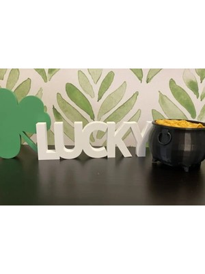 Sora Design Lucky Yazı Dekoratif Masa ve Raf Süsü