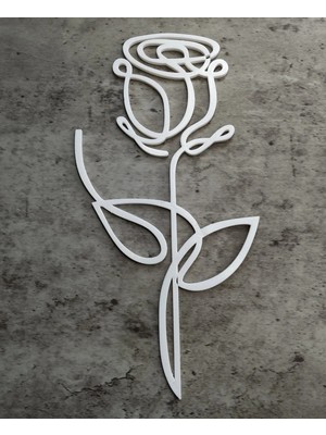 Sora Design Dekoratif Çizgi Tasarımlı Gül Figürü - Şık Masa ve Duvar Aksesuarı