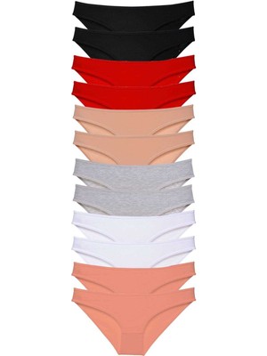 Vexor 12 Adet Süper Eko Set Likralı Kadın Slip Külot Set 1