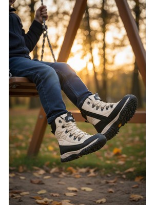 Cool Felix F Bej Fermuarlı Kaymaz Polarlı Unisex Çocuk Bot