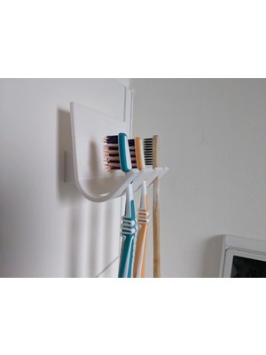 Sora Design 3’lü Diş Fırçası Duvar Askısı Banyo Düzenleyici Aparat