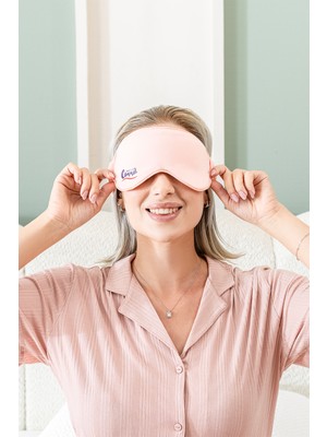 Cennet Yatak Soğuk Jel Uyku Bandı Pembe Göz Dinlendirici ve Serinletici Jel Göz Maskesi