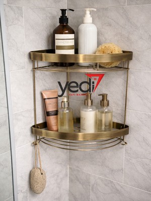 Fualora Banyo Köşelik Ikili Antik Paslanmaz Çelik 20*20
