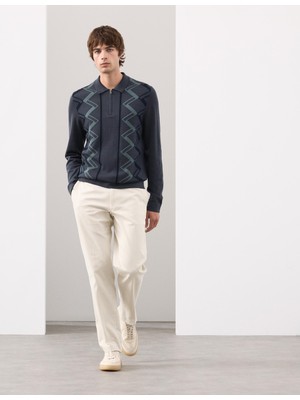 Marks & Spencer Saf Pamuklu Geometrik Desenli Polo