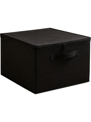 Luxway Home Siyah 2'li Set Çok Amaçlı Baza ve Dolap Içi Düzenleyici Kutu Hurç 35X42X23 cm