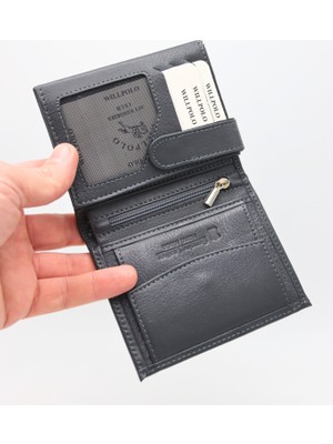 Willpolo Hakiki Dana Derisi Dikey Büyük Boy Cüzdan Kartlık (11.5x9.5cm)