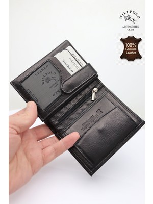 Willpolo Hakiki Dana Derisi Dikey Büyük Boy Cüzdan Kartlık (11.5x9.5cm)