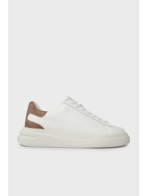 Guess Elba Deri Logolu Bağcıklı Sneaker Ayakkabı FMPVIBLEA12 Erkek Ayakkabı Fmpvıb LEA12 Wbeıb