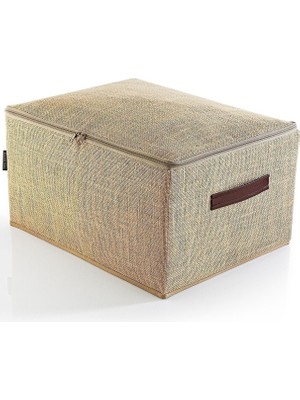 Luxway Home Jüt 2'li Set Çok Amaçlı Baza ve Dolap Içi Düzenleyici Kutu Hurç 35X42X23 cm