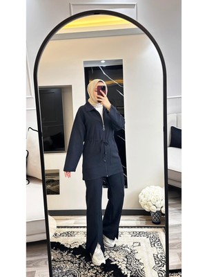 Moda Paketi Tesettür Waffle Takım | Fermuarlı ve Bağcıklı Model