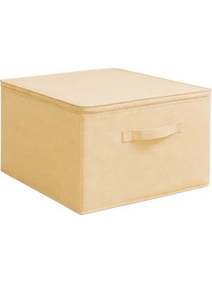 Luxway Home Krem 2'li Set Çok Amaçlı Baza ve Dolap Içi Düzenleyici Kutu Hurç 35X42X23 cm