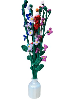 Uretti - Tuğba 9352 4449 El Yapımı Gökkuşağı Buketi 7'li Çiçek