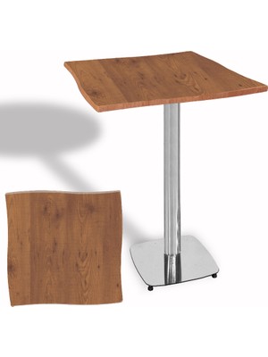 Dockers Dalgalı Kare Bistro Wermodin Masa 67X67 cm Tokyo Serisi (Kromnikel) - Novagento